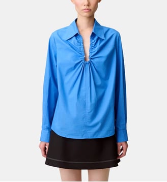 Blouse large décolleté - Claudie Pierlot - Bleu office