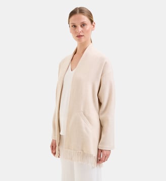 Poncho  en laine, Laurence - Laurence Tavernier - Crème