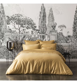 Housse de couette unie en satin de coton bio, TEOPHILE Alexandre Turpault