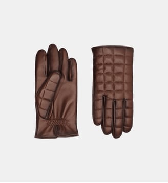 Gants James Homme Cuir Doublés Alpaga - Agnelle - Whisky patine