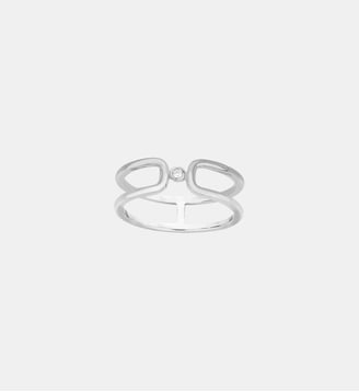 Petite bague Harmonie en Argent avec diamant blanc - La Garçonne Diamant - Argent