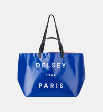 Sac cabas M Croisière à message signature - Delsey Paris - Bleu
