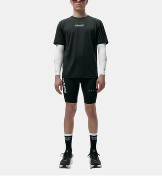 Chaussettes de sport Run compressifs séchage rapide - Born Living Yoga - Noir et blanc