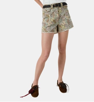 Short en denim à fleurs - FAREL - Gerard Darel - Rose