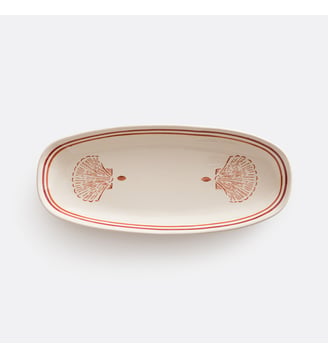 Plat en céramique, motif coquillage - La Redoute Interieurs - Multicolore