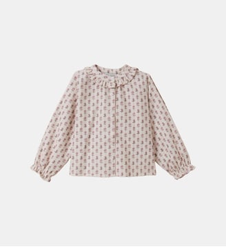 Chemise imprimée en velours Fille - Cyrillus - Imprimé rosie