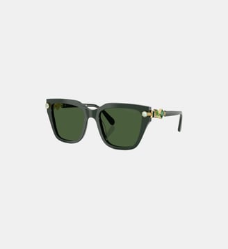Lunettes de soleil Irrégulier SK6041 - Swarovski - Vert foncé