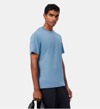 T-shirt coton épais bande siglée - Lacoste - Bleu