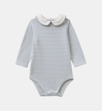 Body rayé Bébé - Coton biologique - Cyrillus - Rayure bleue