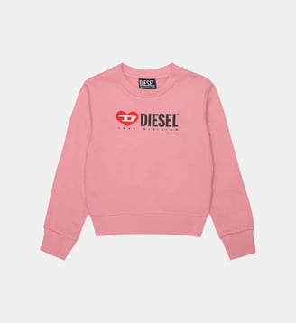 Sweat-shirt à col rond avec logo - Diesel Kids - Pink