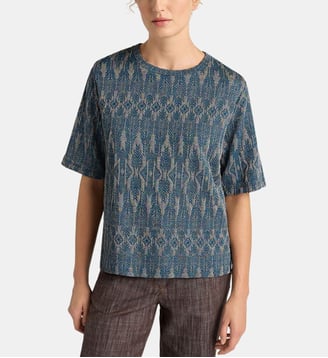 T-Shirt iora en jersey lurex jacquard - Momonì - Beige