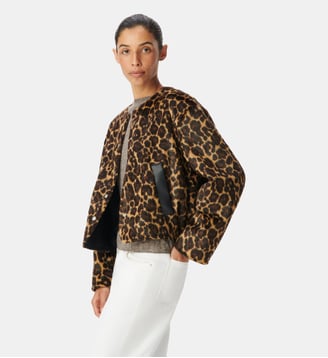 Veste motif léopard réversible - Ikks - Noir