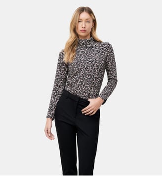 T-shirt tanoushka4 - Motif floral - Caroll - Noir