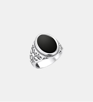 Chevalière sertie d’onyx noir - Thomas Sabo - Argent