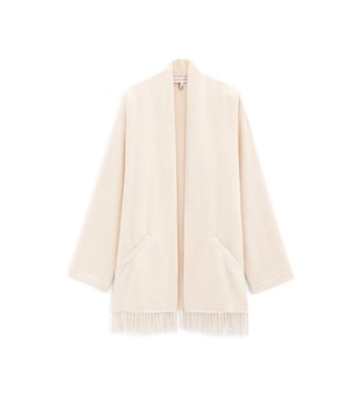 Poncho  en laine, Laurence - Laurence Tavernier - Crème