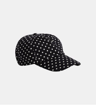 casquette Betty en viscose à pois noir - Agnès b. - Noir