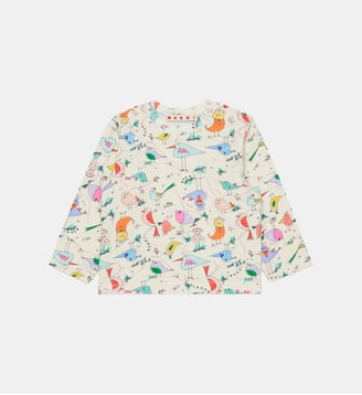 T-shirt à manches longues avec imprimé - Marni - Blanc cassé