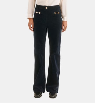 Jean bootcut à mors en velours - ISMA - Pablo - Marine
