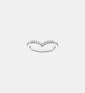 Bague fme en V avec pierres blanches - Thomas Sabo - Argent