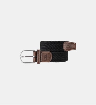 Ceinture tressée élastique unie - Billybelt - Noir