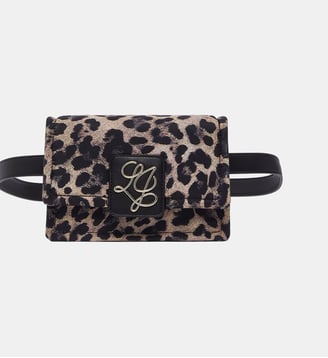 Sac porté épaule format petit animalier - Liu Jo - Noir animalier