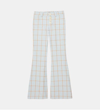 Pantalon Charlotte à carreaux - Ines de la Fressange Paris - Bleu