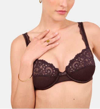 Soutien-gorge avec armatures Gaby marron - Maison Lejaby - Cola