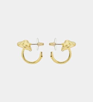 Boucles d'oreilles créoles dorées champignon - Les Néréides - Doré