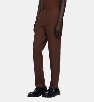 Pantalon en jersey - Sandro - Cognac