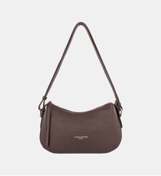 Petit sac besace Dune en cuir - Lancaster - Marron foncé