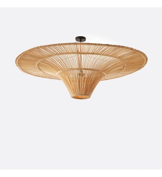 Suspension/plafonnier en rotin Ø120 cm La Redoute Interieurs