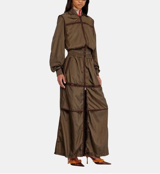 Veste en nylon avec bandes ton sur ton - Diesel - Marron