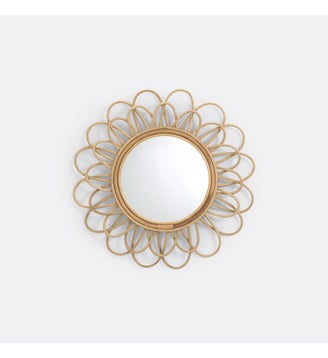 Miroir rotin forme fleur double Ø60 cm - La Redoute Interieurs - Standard