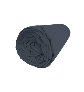 Drap housse en lin lavé bonnet 30cm, NATURELLEMENT LIN - Blanc Cerise - Bleu nuit