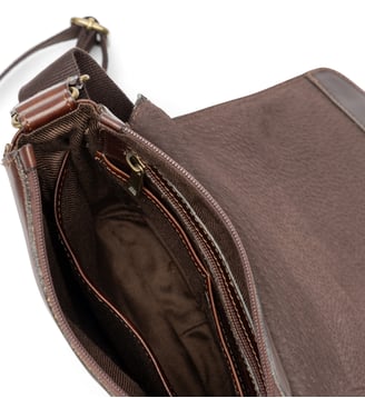 Mini sachoche messenger en cuir Cambridge - Rodd & Gunn - Chocolate