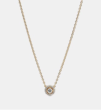 Collier à Pendentif Halo Pavé Rond - Pandora - Doré