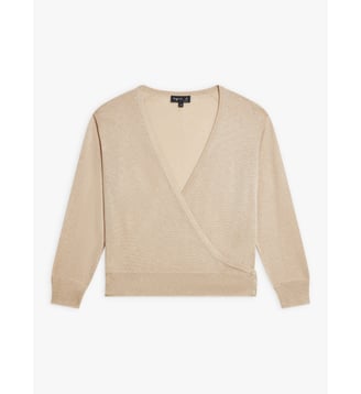 cache-cœur en viscose beige - Agnès b. - Beige vigogne