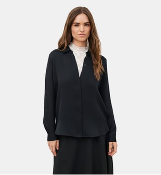 Chemise cjamie2 - Motif uni - Viscose - Coupe droite - Caroll - Noir
