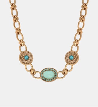 Collier chaîne   - Louise - Satellite - Bleu