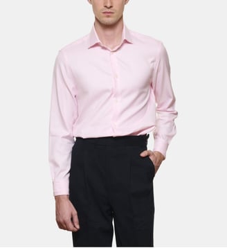 Chemise rose en large twill coupe droite - Atelier Privé - Rose