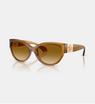 Lunettes de soleil Œil de chat VE4524U - Versace - Transparent miel