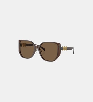 Lunettes de soleil Carré VE4449D - Versace - Transparent marron