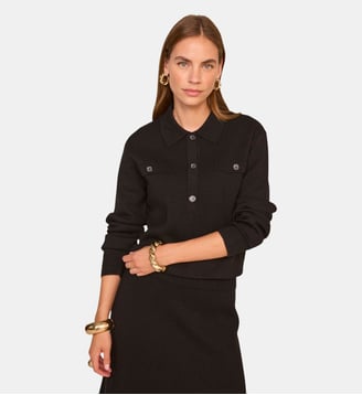 Pull Noir À Manches Longues En Laine Ambre - Maison 123 - Noir