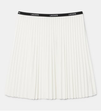 Jupe courte plissée - Lacoste - Blanc