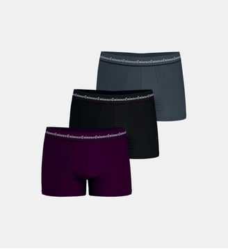 Boxers, lot de 3, BUSINESS - Eminence - Prune noir anthracite