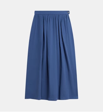 jupon Telma en toile à beurre bleu - Agnès b. - Bleu lazuli