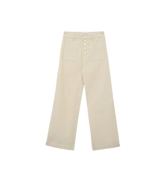 Pantalon droit uni ATLANTA - La Petite Etoile - Écru