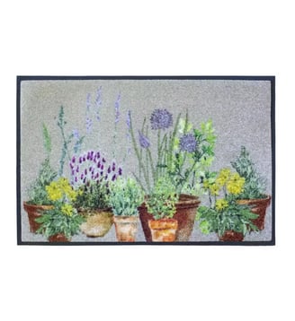 Tapis decor caoutchouc & nylon - Garnier Thiebaut - Beige