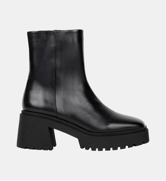 Boots Plates Sadie Cuir d Agneau - Bobbies - Noir