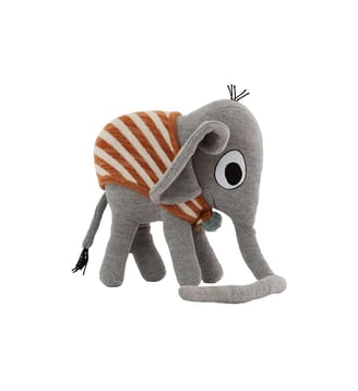 Peluche en coton motif animal - OYOY - Gris